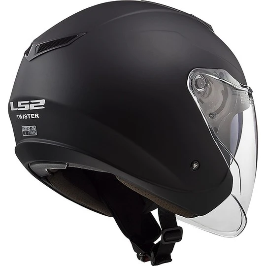 Jet Moto Helmet Ls2 Double Visor Ls2 OF573 TWISTER 2 Solid Matt Black 13 Jet Moto Helmet Ls2 Double Visor Ls2 OF573 TWISTER 2 Solid Matt Black - Image 11