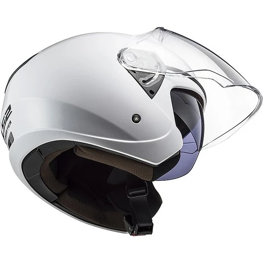 Jet Moto Helmet Ls2 Double Visor Ls2 OF573 TWISTER 2 Solid White 4 Jet Moto Helmet Ls2 Double Visor Ls2 OF573 TWISTER 2 Solid White - Image 2