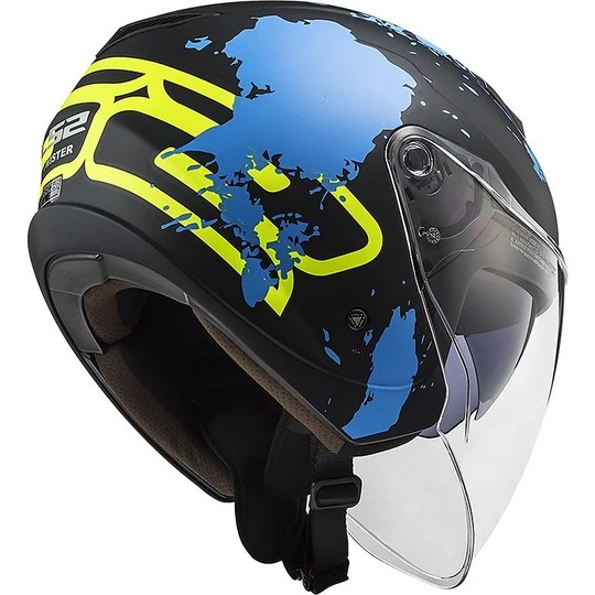 Jet Moto Helmet Ls2 Double Visor Ls2 OF573 TWISTER 2 Xover Black Matt Blue 4 Jet Moto Helmet Ls2 Double Visor Ls2 OF573 TWISTER 2 Xover Black Matt Blue - Image 2