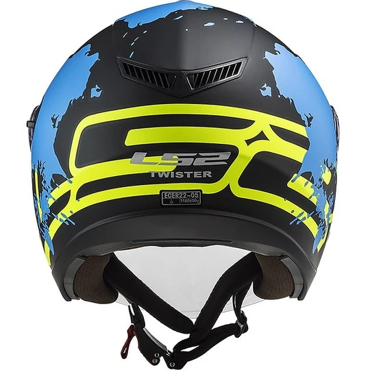 Jet Moto Helmet Ls2 Double Visor Ls2 OF573 TWISTER 2 Xover Black Matt Blue 7 Jet Moto Helmet Ls2 Double Visor Ls2 OF573 TWISTER 2 Xover Black Matt Blue - Image 5