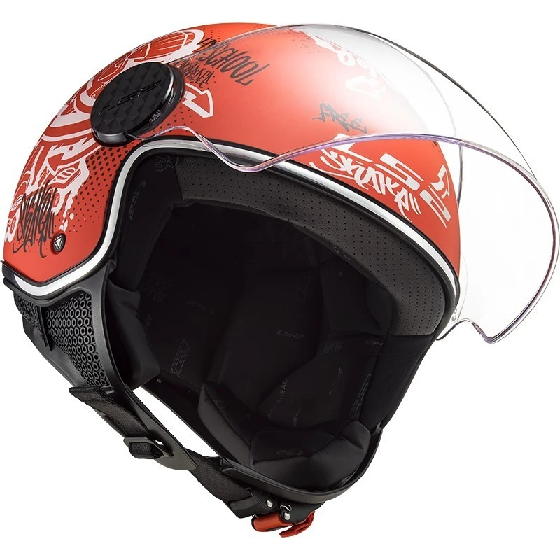 Jet Moto Helmet Ls2 OF558 SPHERE LUX Skater Matt Red 6 Jet Moto Helmet Ls2 OF558 SPHERE LUX Skater Matt Red - Image 4