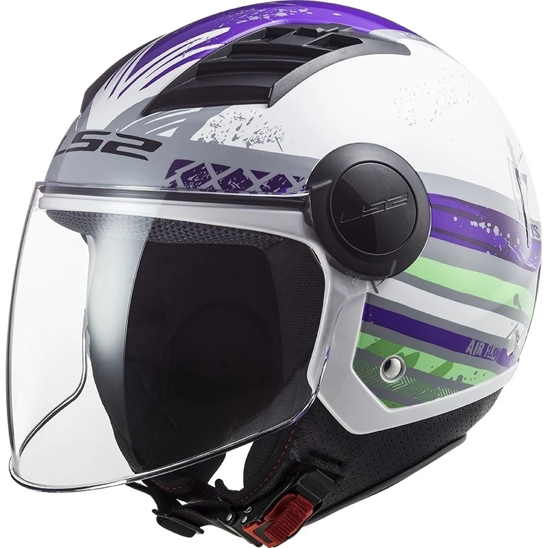 Jet Moto Helmet Ls2 OF562 Airflow RONNIE Titanium Purple 3 Jet Moto Helmet Ls2 OF562 Airflow RONNIE Titanium Purple