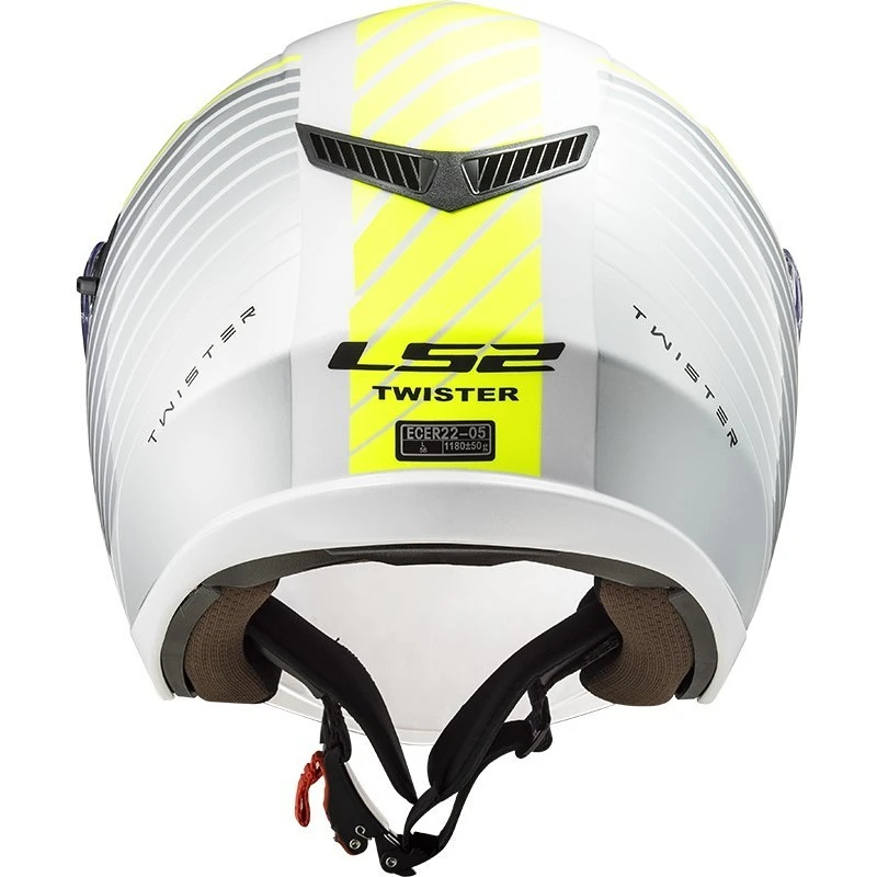 Jet Moto Helmet Ls2 OF573 TWISTER 2 Luna White Silver 7 Jet Moto Helmet Ls2 OF573 TWISTER 2 Luna White Silver - Image 5