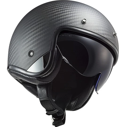 Jet Motorcycle Helmet Custom Custom Ls2 OF601 BOB C Solid Carbon Matt 4 Jet Motorcycle Helmet Custom Custom Ls2 OF601 BOB C Solid Carbon Matt - Image 2