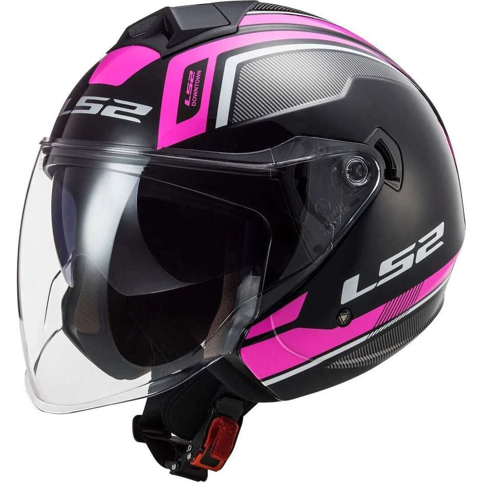 Jet Motorcycle Helmet Ls2 Double Visor Ls2 OF573 TWISTER 2 Flix Black Pink 3 Jet Motorcycle Helmet Ls2 Double Visor Ls2 OF573 TWISTER 2 Flix Black Pink