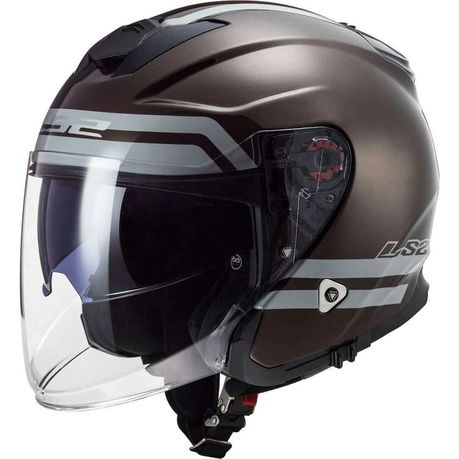 Jet Motorcycle Helmet Ls2 OF521 INFINITY Hyper Wood 3 Jet Motorcycle Helmet Ls2 OF521 INFINITY Hyper Wood