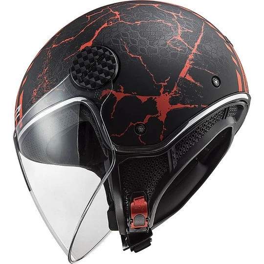 Jet Motorcycle Helmet Ls2 Of558 SPHERE LUX Snake Black Matte Red 4 Jet Motorcycle Helmet Ls2 Of558 SPHERE LUX Snake Black Matte Red - Image 2
