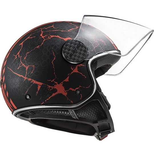 Jet Motorcycle Helmet Ls2 Of558 SPHERE LUX Snake Black Matte Red 5 Jet Motorcycle Helmet Ls2 Of558 SPHERE LUX Snake Black Matte Red - Image 3