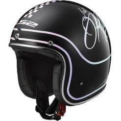 Jet Motorcycle Helmet LS2 OF583 In Fira Rusty Gloss Black