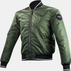 Ls2 Brighton Olive Green Motorcycle Bomber Jacket