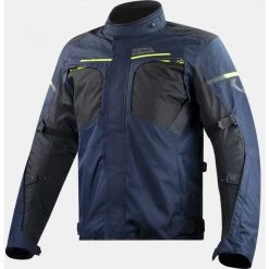 LS2 Endurance Man Technical Motorcycle Jacket Blue Black Yellow Fluo