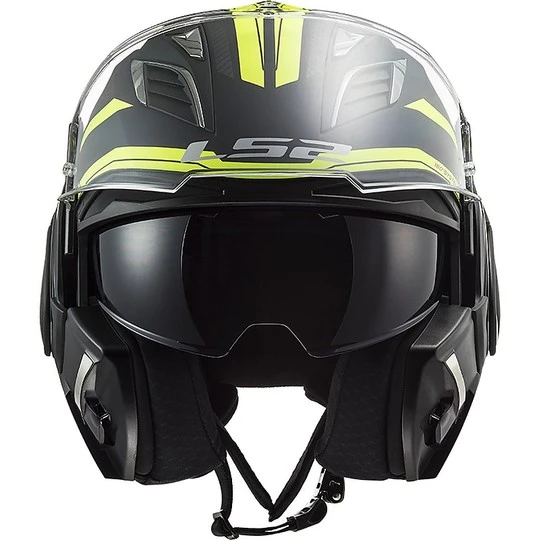 Ls2 FF900 VALIANT 2 Revo Modular Tipper Helmet Black Matt Fluo Yellow 7 Ls2 FF900 VALIANT 2 Revo Modular Tipper Helmet Black Matt Fluo Yellow - Image 5