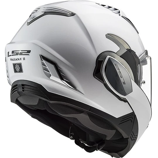 Ls2 FF900 VALIANT 2 Solid White Folding Modular Helmet 13 Ls2 FF900 VALIANT 2 Solid White Folding Modular Helmet - Image 11