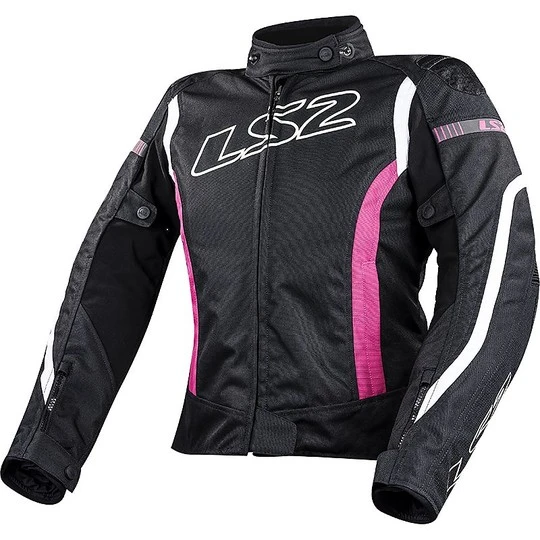 LS2 Gate Lady Sports Motorcycle Technical Jacket Black Pink Certified 3 LS2 Gate Lady Sports Motorcycle Technical Jacket Black Pink Certified