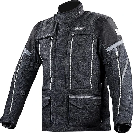 LS2 Nevada Man Technical Motorcycle Jacket WP Triple Layer Certified Black Gray 3 LS2 Nevada Man Technical Motorcycle Jacket WP Triple Layer Certified Black Gray