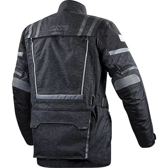 LS2 Nevada Man Technical Motorcycle Jacket WP Triple Layer Certified Black Gray 4 LS2 Nevada Man Technical Motorcycle Jacket WP Triple Layer Certified Black Gray - Image 2