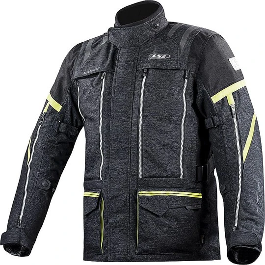 LS2 Nevada Man WP Triple Layer Certified Black Yellow Fluo Motorcycle Jacket 3 LS2 Nevada Man WP Triple Layer Certified Black Yellow Fluo Motorcycle Jacket