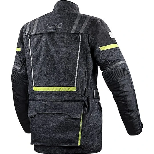 LS2 Nevada Man WP Triple Layer Certified Black Yellow Fluo Motorcycle Jacket 4 LS2 Nevada Man WP Triple Layer Certified Black Yellow Fluo Motorcycle Jacket - Image 2