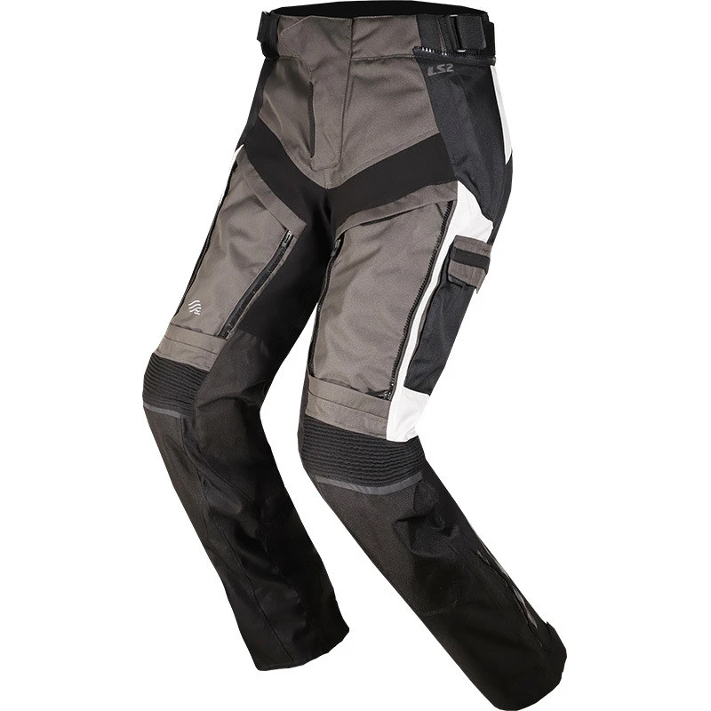 LS2 Norway Triple Layer Black Gray Fabric Motorcycle Pants 3 LS2 Norway Triple Layer Black Gray Fabric Motorcycle Pants