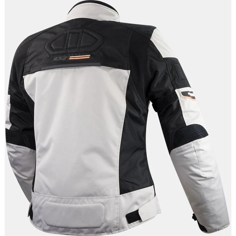 Ls2 Shadow Lady Gray Black Orange Technical Motorcycle Jacket 4 Ls2 Shadow Lady Gray Black Orange Technical Motorcycle Jacket - Image 2