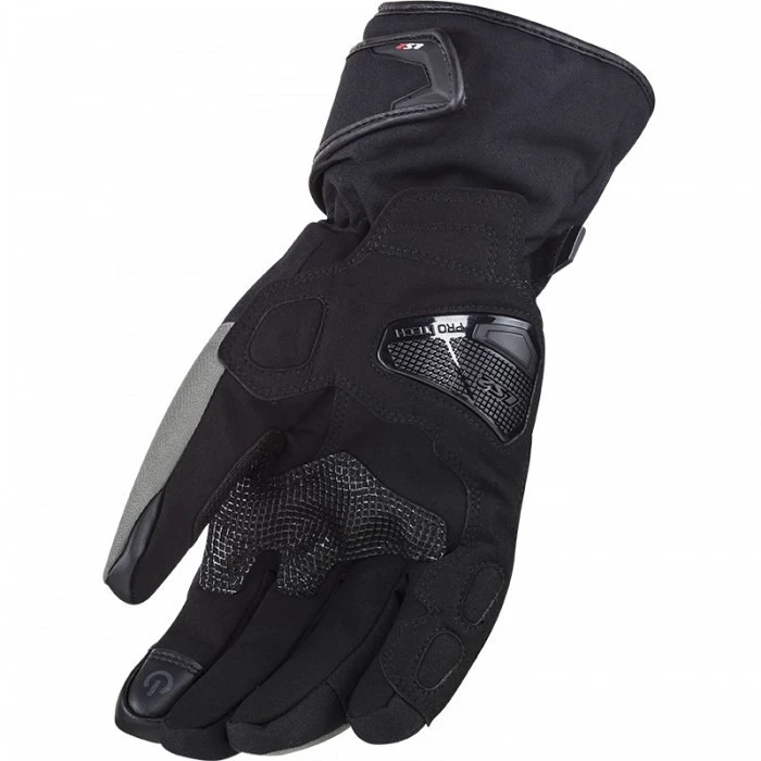 LS2 Snow WP Black Gray Winter Motorcycle Gloves 4 LS2 Snow WP Black Gray Winter Motorcycle Gloves - Image 2