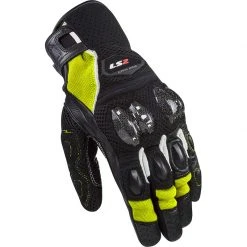 Ls2 Spark 2 AIR CE Black Yellow Summer Leather Motorcycle Gloves
