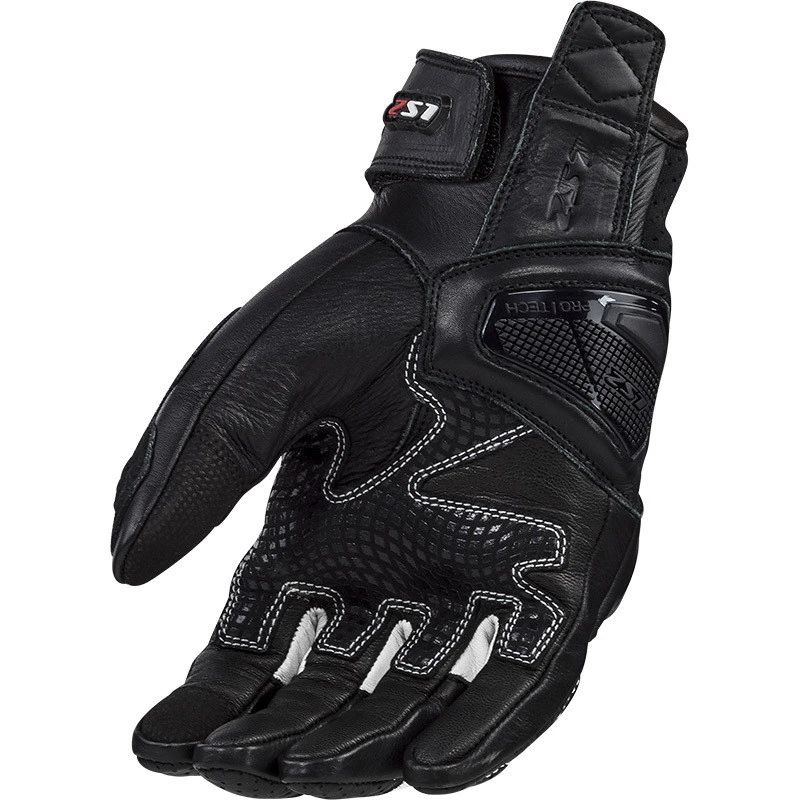 Ls2 Spark 2 CE Black White Summer Leather Motorcycle Gloves 4 Ls2 Spark 2 CE Black White Summer Leather Motorcycle Gloves - Image 2