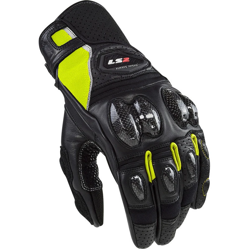 Ls2 Spark 2 CE Black Yellow Summer Leather Motorcycle Gloves 3 Ls2 Spark 2 CE Black Yellow Summer Leather Motorcycle Gloves