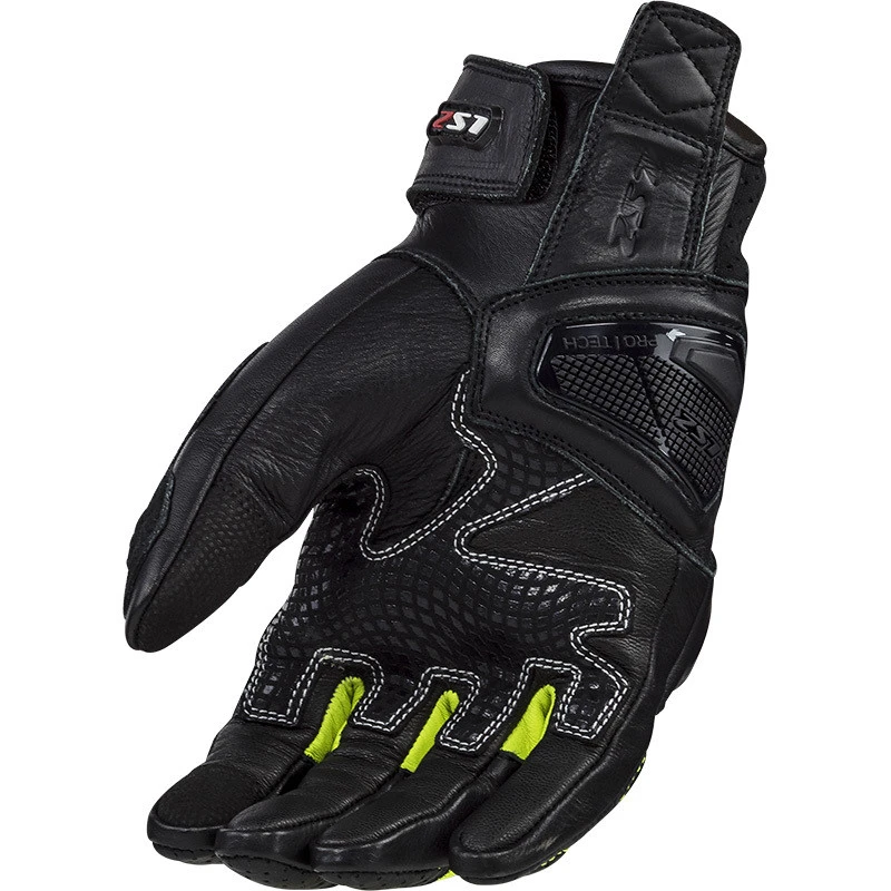Ls2 Spark 2 CE Black Yellow Summer Leather Motorcycle Gloves 4 Ls2 Spark 2 CE Black Yellow Summer Leather Motorcycle Gloves - Image 2