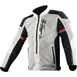 LS2 Summer Technical Motorcycle Jacket Alba Man Light Gray Certified