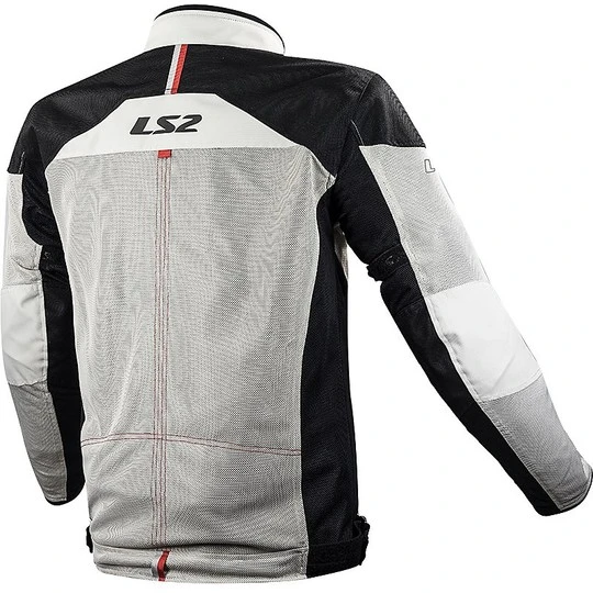 LS2 Summer Technical Motorcycle Jacket Alba Man Light Gray Certified 4 LS2 Summer Technical Motorcycle Jacket Alba Man Light Gray Certified - Image 2