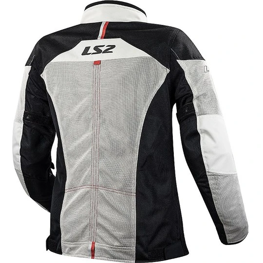 LS2 Summer Technical Motorcycle Lady Alba Jacket Light Gray Certified 4 LS2 Summer Technical Motorcycle Lady Alba Jacket Light Gray Certified - Image 2