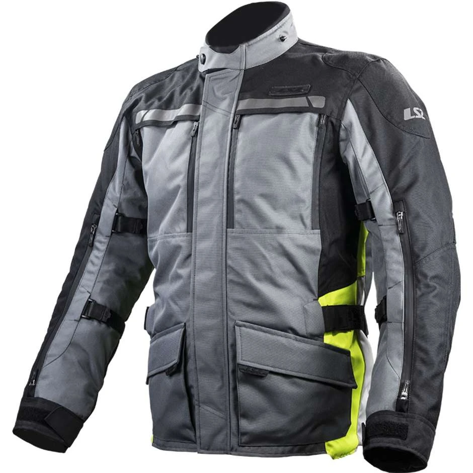 LS2 Technical Motorcycle Jacket Lance Man WP Triple Layer Certified Yellow Gray 3 LS2 Technical Motorcycle Jacket Lance Man WP Triple Layer Certified Yellow Gray
