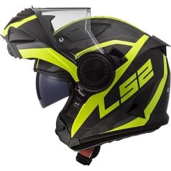 Modular Carbon Motorcycle Helmet LS2 VORTEX Frame Carbon Matt Black Fluo Yellow