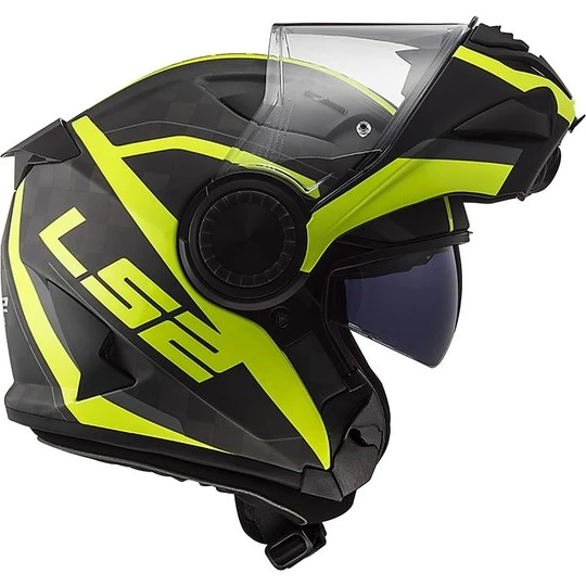 Modular Carbon Motorcycle Helmet LS2 VORTEX Frame Carbon Matt Black Fluo Yellow 6 Modular Carbon Motorcycle Helmet LS2 VORTEX Frame Carbon Matt Black Fluo Yellow - Image 4
