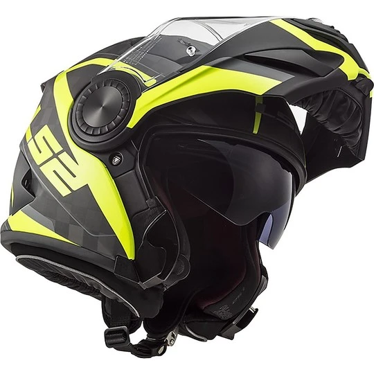 Modular Carbon Motorcycle Helmet LS2 VORTEX Frame Carbon Matt Black Fluo Yellow 7 Modular Carbon Motorcycle Helmet LS2 VORTEX Frame Carbon Matt Black Fluo Yellow - Image 5