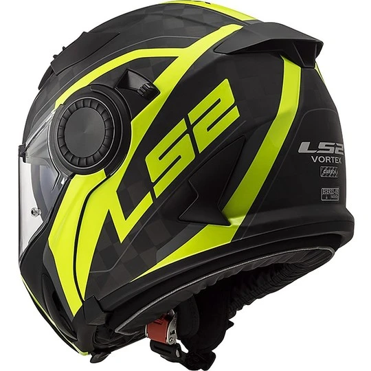 Modular Carbon Motorcycle Helmet LS2 VORTEX Frame Carbon Matt Black Fluo Yellow 9 Modular Carbon Motorcycle Helmet LS2 VORTEX Frame Carbon Matt Black Fluo Yellow - Image 7