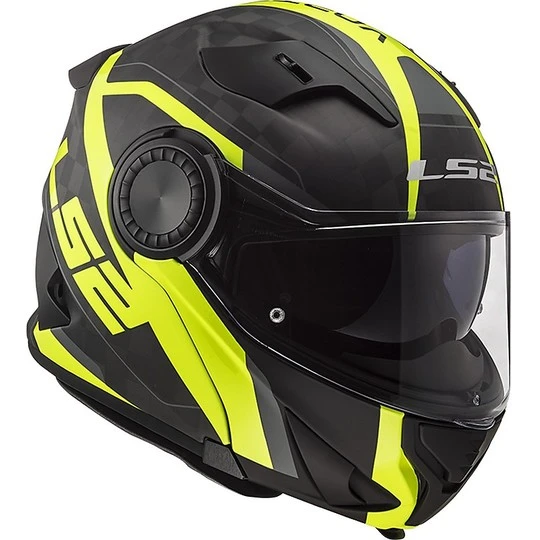 Modular Carbon Motorcycle Helmet LS2 VORTEX Frame Carbon Matt Black Fluo Yellow 12 Modular Carbon Motorcycle Helmet LS2 VORTEX Frame Carbon Matt Black Fluo Yellow - Image 10
