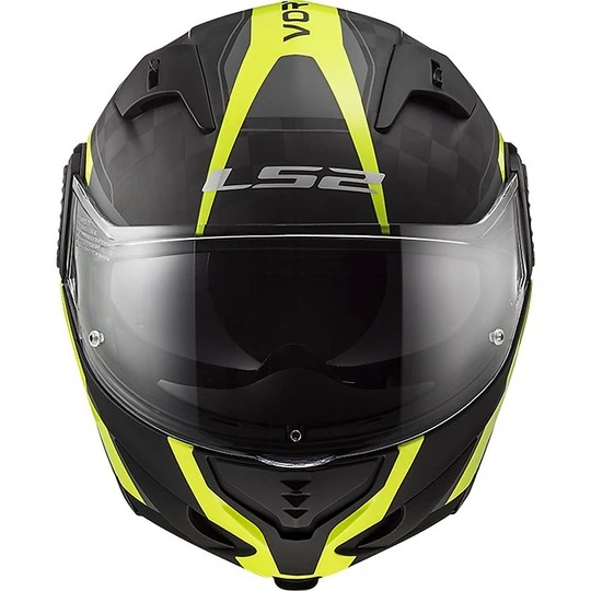 Modular Carbon Motorcycle Helmet LS2 VORTEX Frame Carbon Matt Black Fluo Yellow 13 Modular Carbon Motorcycle Helmet LS2 VORTEX Frame Carbon Matt Black Fluo Yellow - Image 11