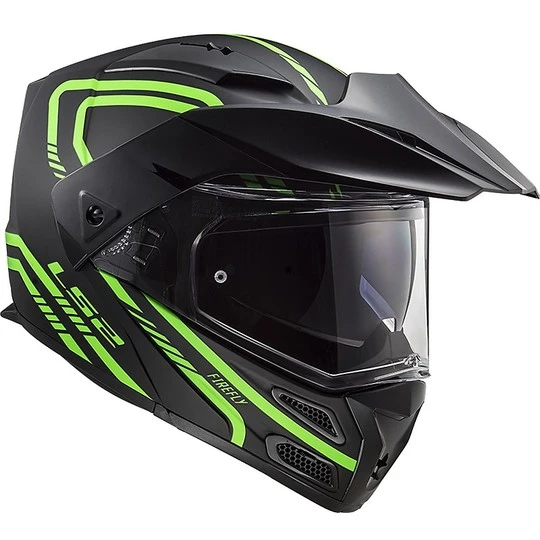 Modular Motorcycle Helmet Approved P / J Ls2 FF324 METRO EVO FireFly Black Fluo Green 8 Modular Motorcycle Helmet Approved P / J Ls2 FF324 METRO EVO FireFly Black Fluo Green - Image 6