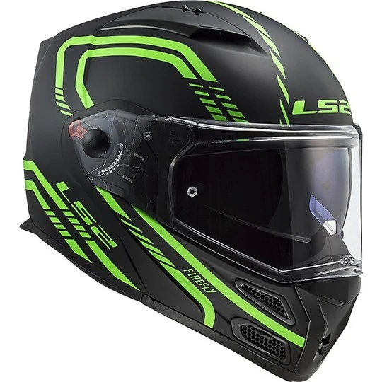 Modular Motorcycle Helmet Approved P / J Ls2 FF324 METRO EVO FireFly Black Fluo Green 13 Modular Motorcycle Helmet Approved P / J Ls2 FF324 METRO EVO FireFly Black Fluo Green - Image 11
