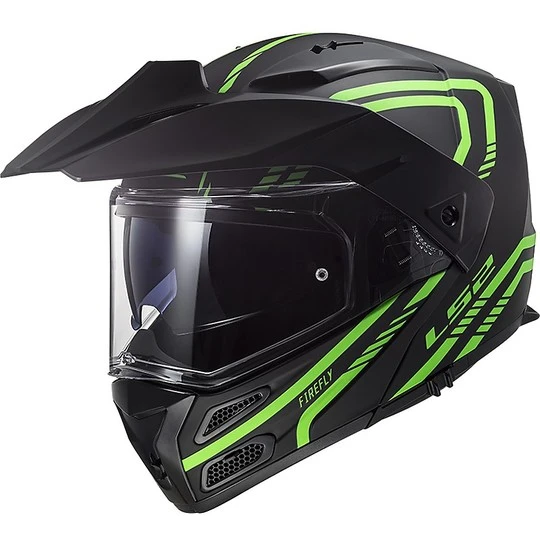 Modular Motorcycle Helmet Approved P / J Ls2 FF324 METRO EVO FireFly Black Fluo Green 16 Modular Motorcycle Helmet Approved P / J Ls2 FF324 METRO EVO FireFly Black Fluo Green - Image 14
