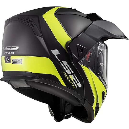 Modular Motorcycle Helmet Approved P / J Ls2 FF324 METRO EVO Rapid Black Yellow Fluo Matt 4 Modular Motorcycle Helmet Approved P / J Ls2 FF324 METRO EVO Rapid Black Yellow Fluo Matt - Image 2