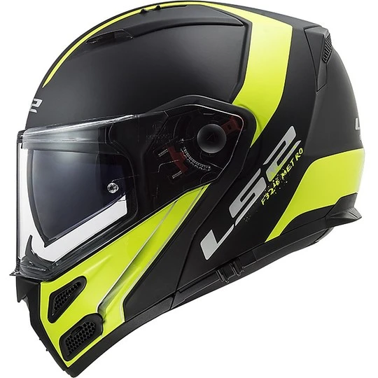 Modular Motorcycle Helmet Approved P / J Ls2 FF324 METRO EVO Rapid Black Yellow Fluo Matt 7 Modular Motorcycle Helmet Approved P / J Ls2 FF324 METRO EVO Rapid Black Yellow Fluo Matt - Image 5