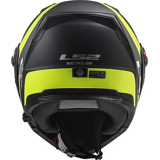 Modular Motorcycle Helmet Approved P / J Ls2 FF324 METRO EVO Rapid Black Yellow Fluo Matt 9 Modular Motorcycle Helmet Approved P / J Ls2 FF324 METRO EVO Rapid Black Yellow Fluo Matt - Image 7