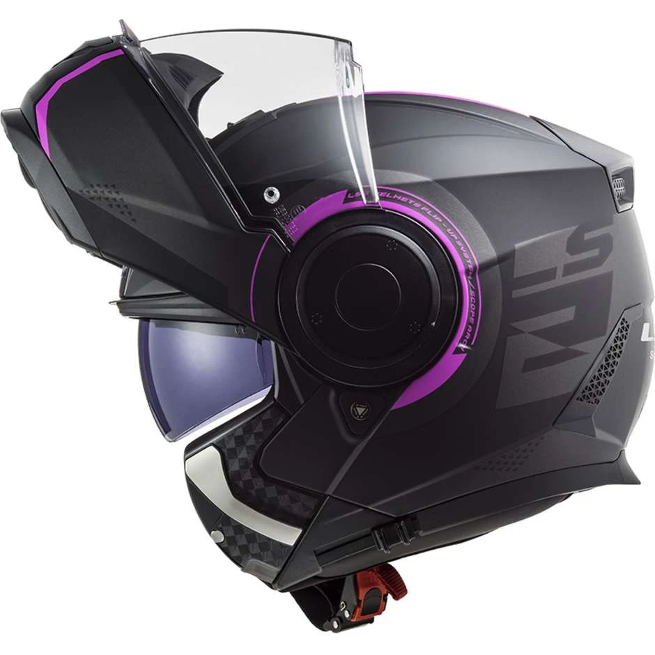 Modular Motorcycle Helmet Double Visor Ls2 FF902 Scope ARCH Matt Pink Titanium 4 Modular Motorcycle Helmet Double Visor Ls2 FF902 Scope ARCH Matt Pink Titanium - Image 2