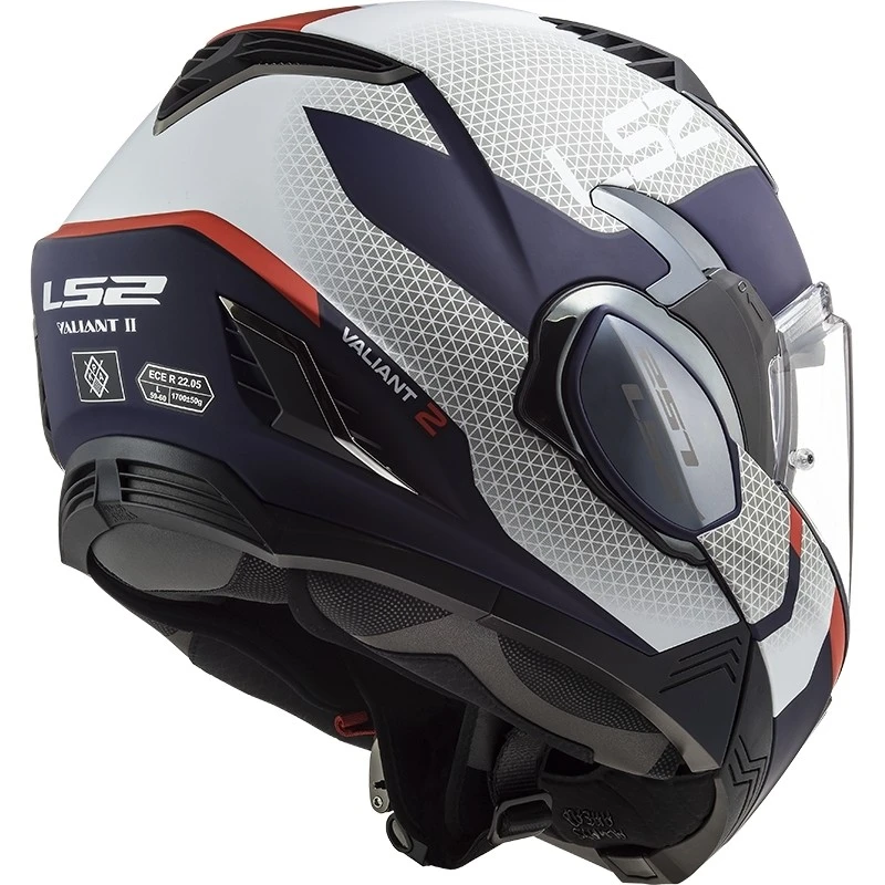 Modular Motorcycle Helmet Ls2 FF900 Valiant 2 CITIUS White Blue 4 Modular Motorcycle Helmet Ls2 FF900 Valiant 2 CITIUS White Blue - Image 2