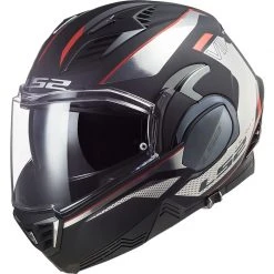 Modular Motorcycle Helmet Ls2 FF900 Valiant 2 HUB Black Chrome