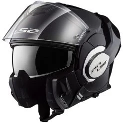 Modular Motorcycle Helmet With LS2 FF399 VALIANT Tilt Shift Luminous Black