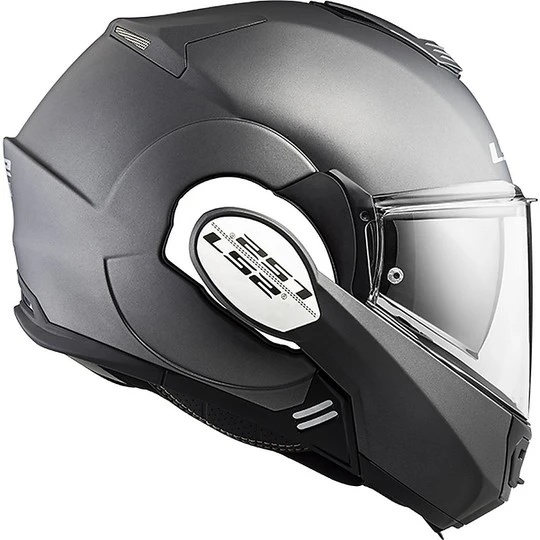 Modular Motorcycle Helmet With LS2 FF399 VALIANT Tilted Menton Muddy Titanium 8 Modular Motorcycle Helmet With LS2 FF399 VALIANT Tilted Menton Muddy Titanium - Image 6